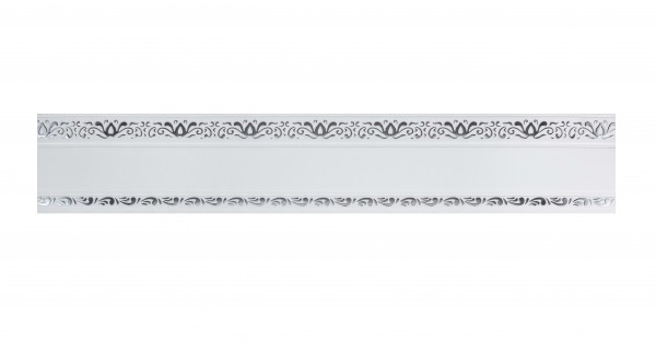 Фото Карниз гармония с фигур. боковиной белый глянец/хром 1,6м