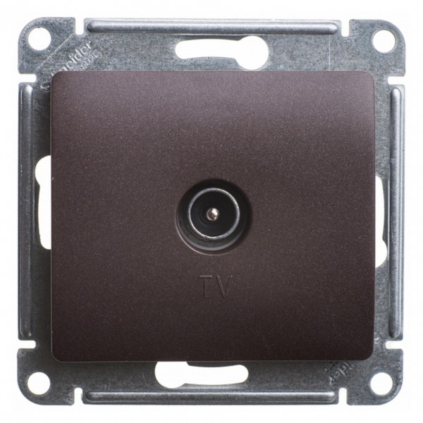 Фото Розетка tv se glossa шоколад мех оконечная 1db (арт. se gsl000891)