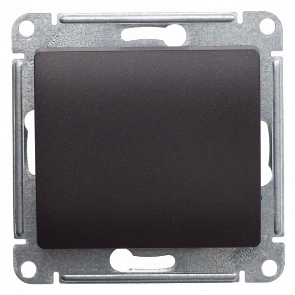 Фото Переключатель 1-клавишный, se glossa шоколад мех сх.6, 10ах (арт. se gsl000861)