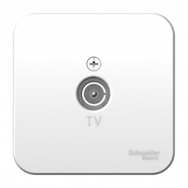 Фото Розетка tv, se blanca наруж белый изолир пластина (арт. se blnta000011)