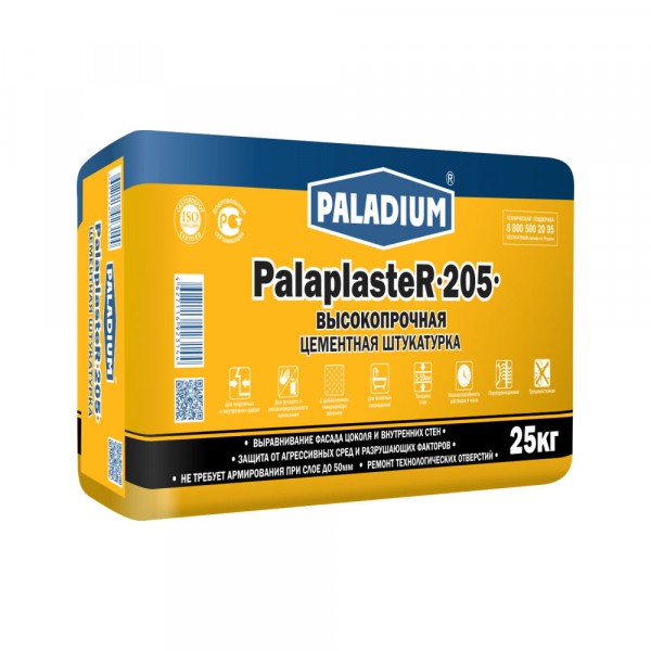 Фото Штукатурка цементная paladium palaplaster-205, 25 кг