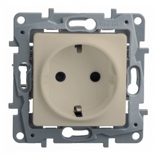 Фото Розетка legrand etika сл.кость с/з, винт. клем. (арт. 672321)