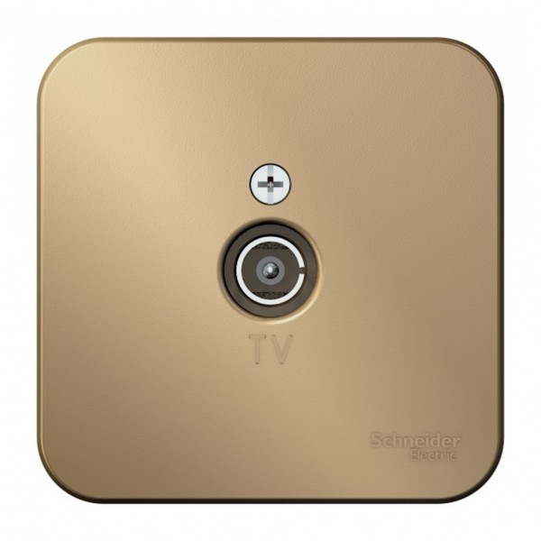 Фото Розетка tv, se blanca наруж титан изолир пластина (арт. se blnta000014)