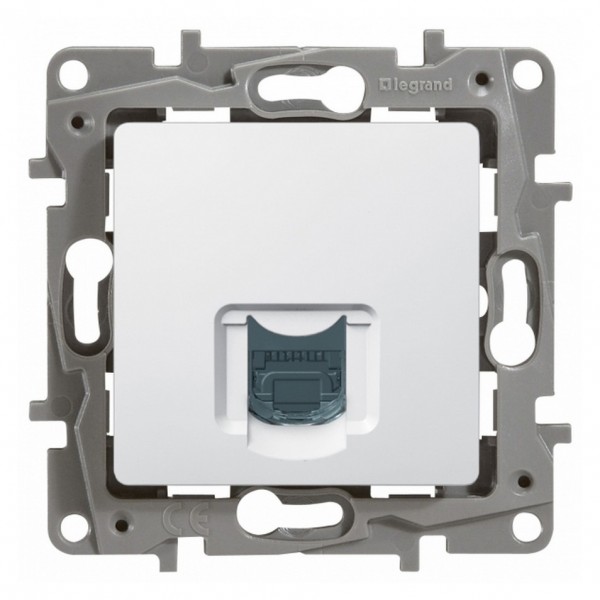 Фото Розетка компьютерная rj45 legrand etika бел одинарная 5 кат. utp (арт. 672241)