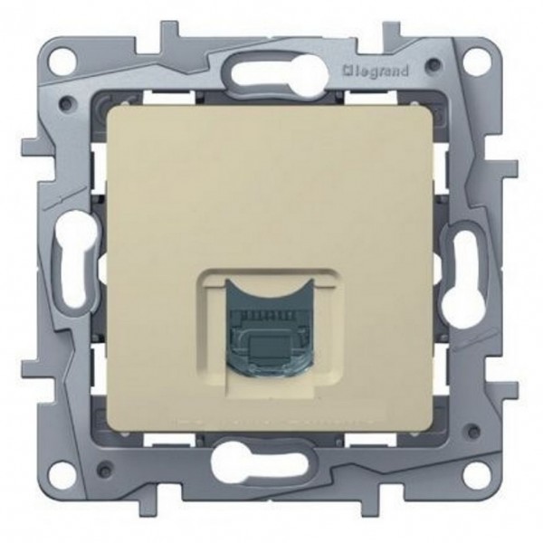 Фото Розетка телефонная rj11 legrand etika сл.кость (арт. 672340)