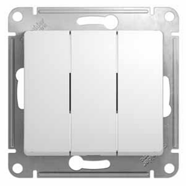 Фото Выключатель 3-клавишный, se glossa бел сх.3 se gsl000131)