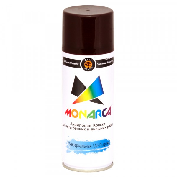 Фото Эмаль аэрозоль monarca универсальная шоколадно-коричневый 270г. ral 8017