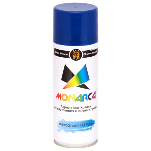 Фото Эмаль аэрозоль monarca универсальная сигнальный синий 270г./520мл. ral 5005