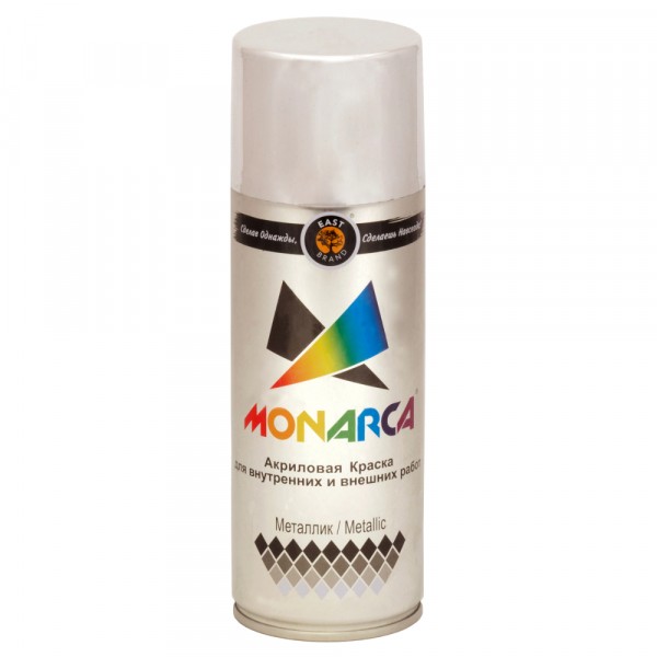 Фото Эмаль аэрозоль monarca металлик яркий хром 270г.
