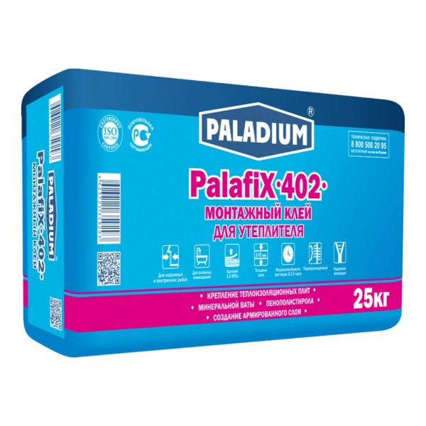 Фото Клей для утеплителя Paladium Palafix-402, 25 кг