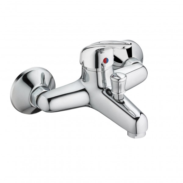 Фото Смеситель для ванны mitte standart с душевым набором хром