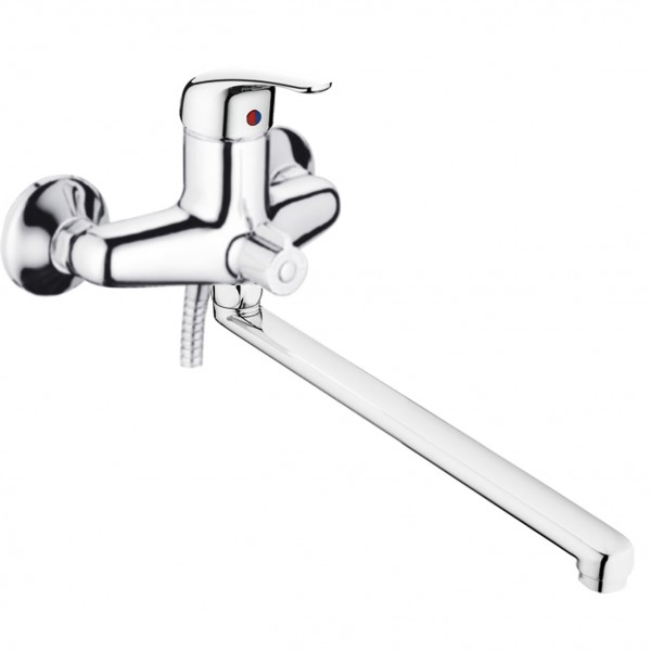 Фото Смеситель для ванны универсальный  mitte standart с душевым набором хром