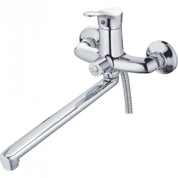 Фото Смеситель для ванны универсальный  mitte fashion с душевым набором хром