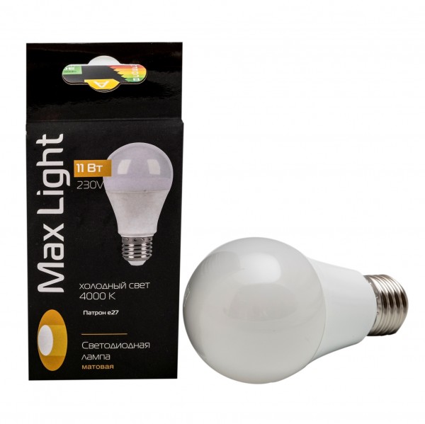 Фото Лампа светодиодная maxlight a60 led 11 w 3000k e27, 220v-230v