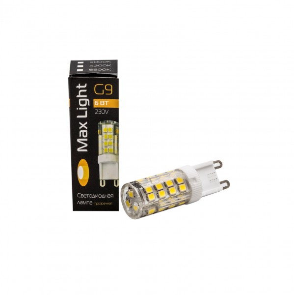 Фото Лампа светодиодная maxlight jcd led g9 6w 4200k, 220v-230v, пластик