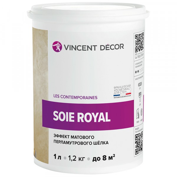 Фото Покрытие vincent soie royal декоративное 1л