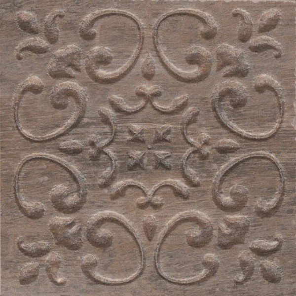 Фото Декор вставка браш вуд коричневый тёмный 9,9х9,9 stgc481sg1550