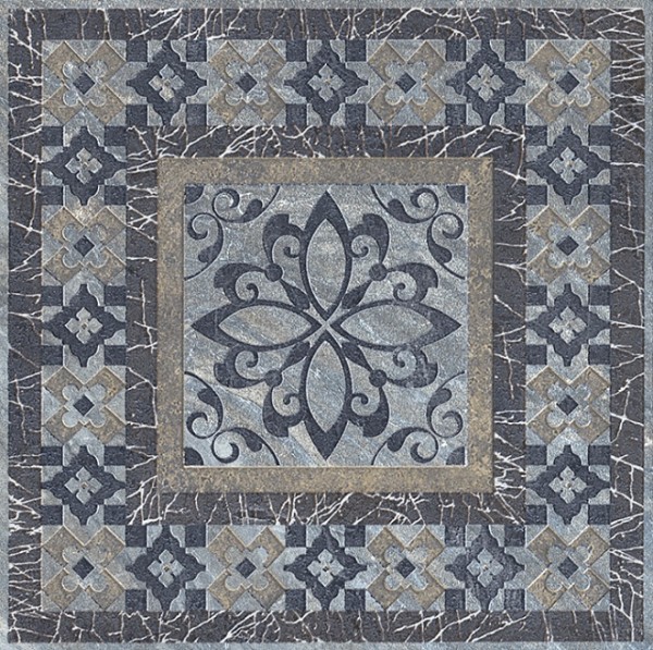 Фото Декор вставка бромли серый тёмный 19,6х19,6 stgc259sg1504