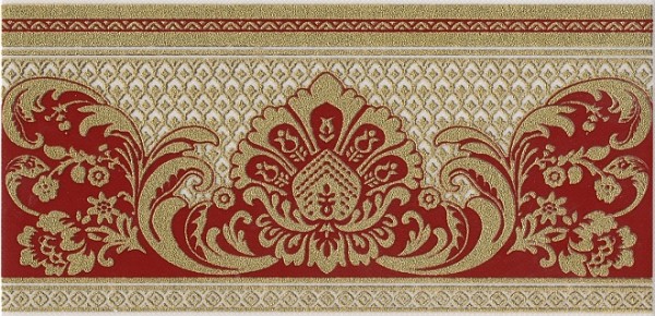 Фото Бордюр даниэли красный обрезной 30х14,5 hgdc10311109r