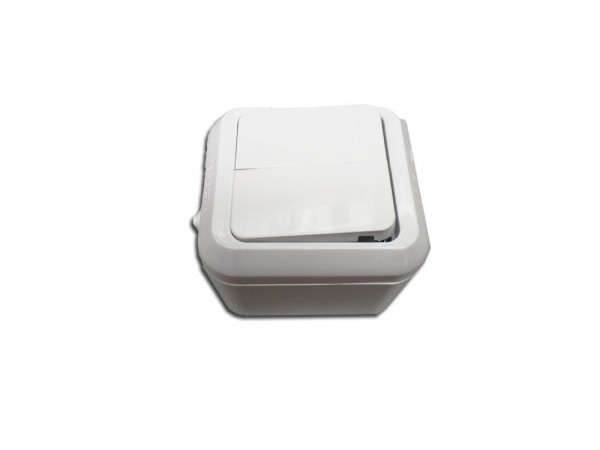 Фото Выключатель 2клав. makel влагозащитная серия ip44, белый, 18301