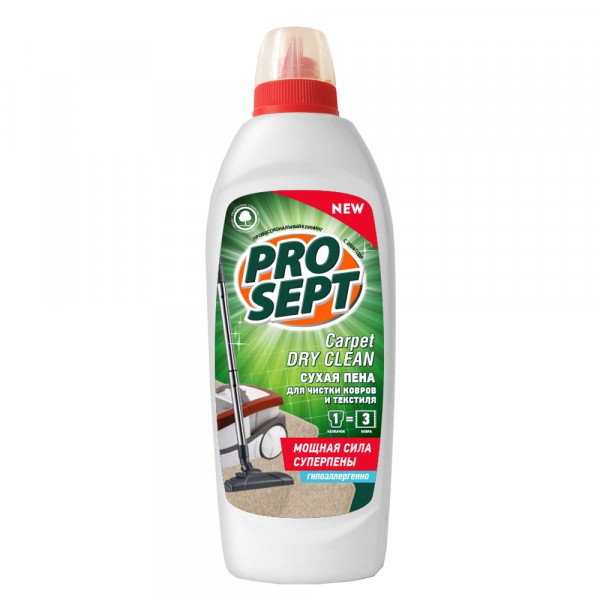 Фото Шампунь для сухой чистки ковров и текстильных изделий Prosept Carpet Dryclean, концентрат 500мл