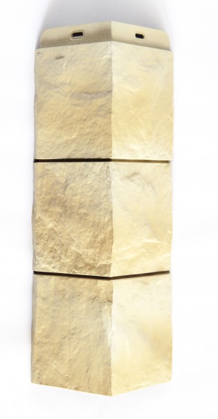 Фото Угол внешний для фасадной панели docke fels, цвет слоновая кость, 0.425 м