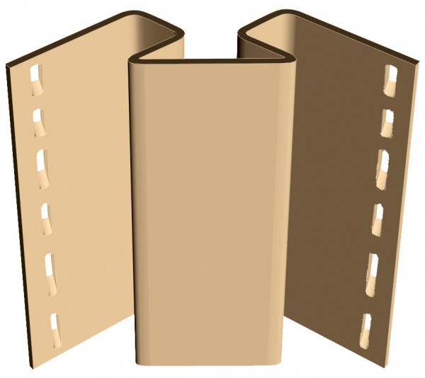 Фото Угол внутренний для сайдинга docke premium, цвет карамель, 3 м