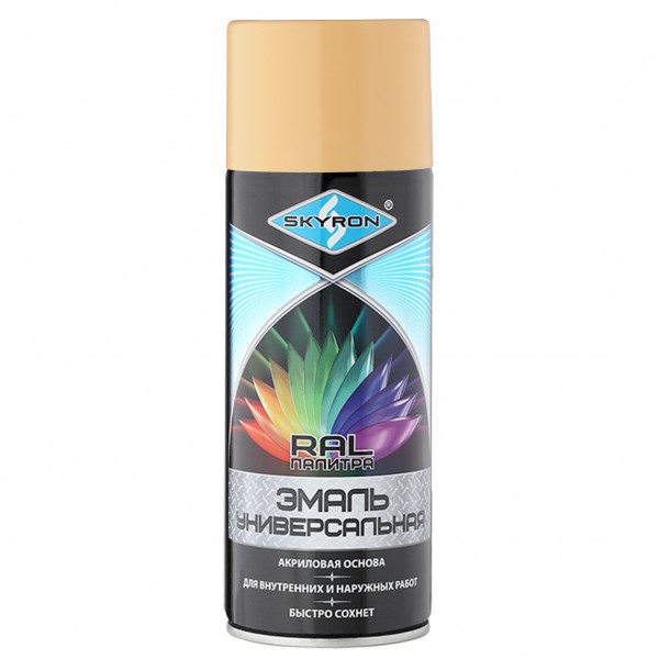 Фото Эмаль аэрозольная skyron акриловая бежевая (ral 1001)