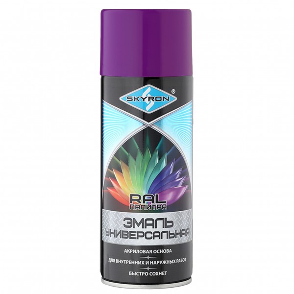 Фото Эмаль аэрозольная skyron акриловая  фиолетовая (ral 4008)