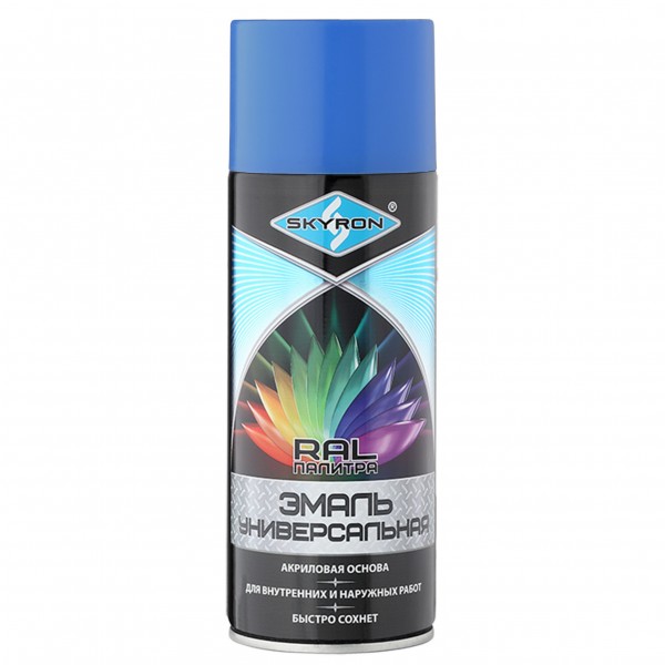 Фото Эмаль аэрозольная skyron акриловая голубая (ral 5012)
