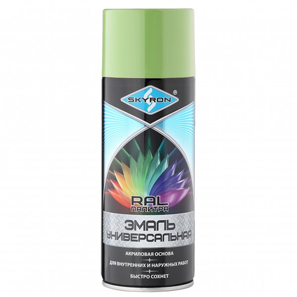 Фото Эмаль аэрозольная skyron акриловая фисташковая (ral 6019)