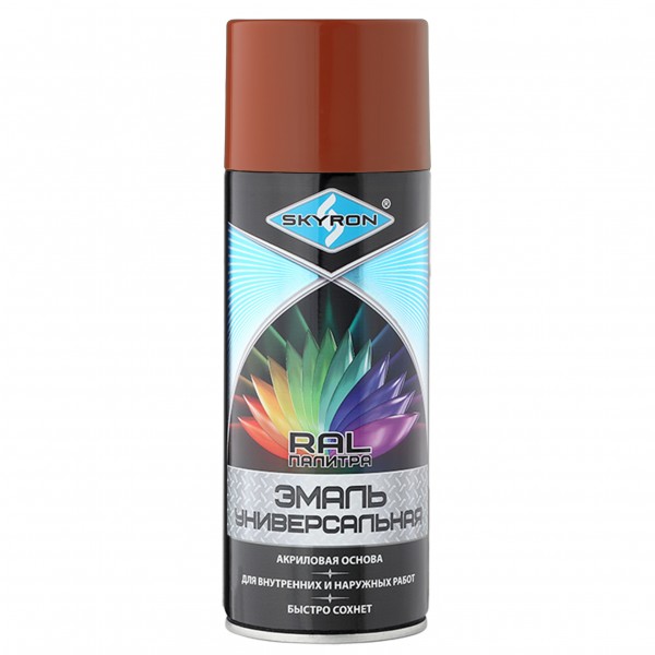 Фото Эмаль аэрозольная skyron акриловая светло-коричневая (ral 8004)
