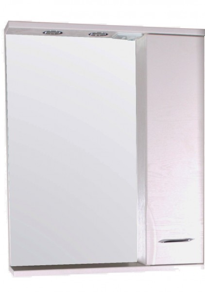 Фото Зеркало-шкаф альфа 65см с подсветкой, правое