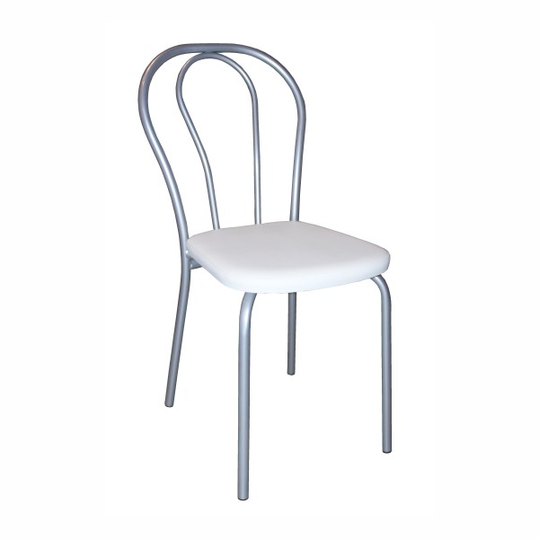 Фото Стул вена металлик/аэро белый с3.00.12