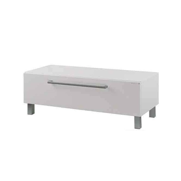 Фото Комод с ящиком акватон мадрид 120 белый глянец 1a168803ma010