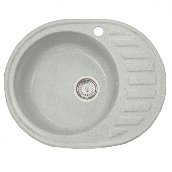 Фото Мойка мраморная аврора белый