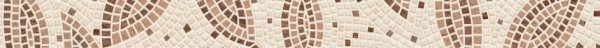 Фото Бордюр travertine mosaic коричневый 3*40 (56шт)