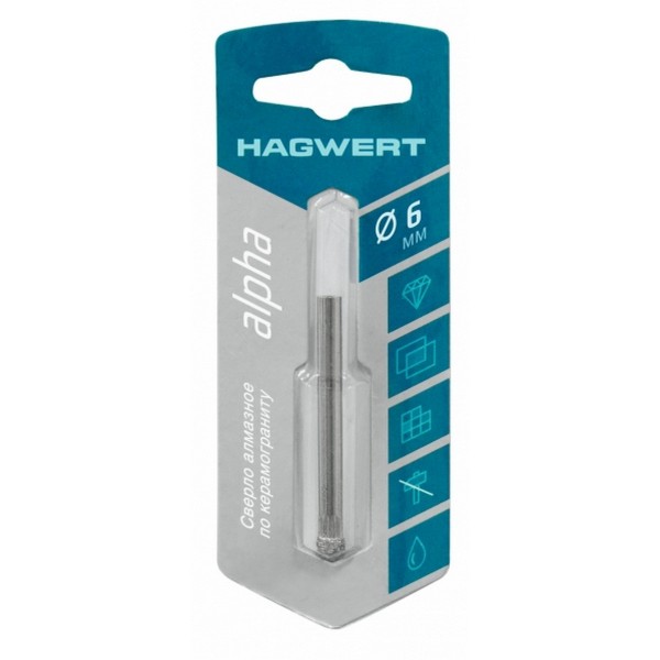 Фото Сверло алмазное по керамограниту и керамике 6мм hagwert 576206