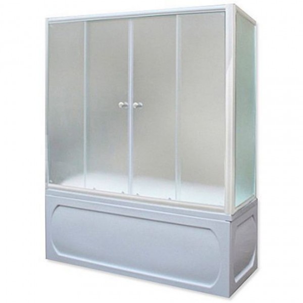 Фото Шторка для ванны 180х140 mw ( бел)