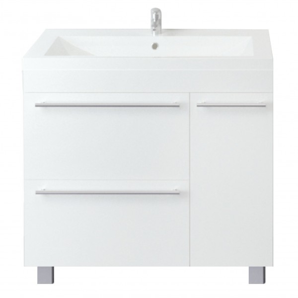 Фото Тумба соната 90н 1д.2в.я.б/к белый глянец