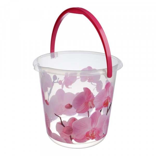 Фото Ведро деко 5л ягоды/тюльпаны/крокусы/орхидея м2425