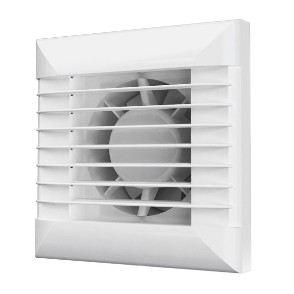 Фото Вентилятор вытяжной осевой накладной 125мм euro 5a белый, с автом.жалюзи, эра