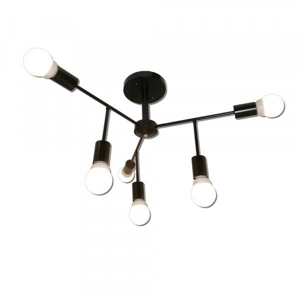 Фото Люстра потолочная россвет кассиопея рс20855 bk/6c е27 6x60w