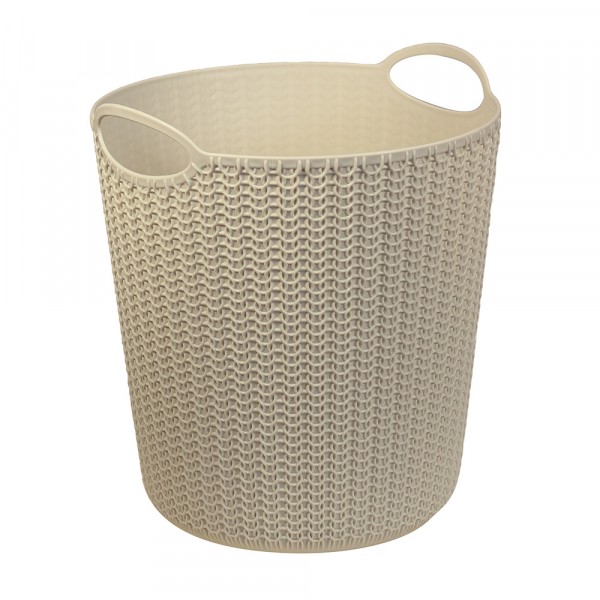 Фото Корзина для бумаг вязание 10л белый м2499