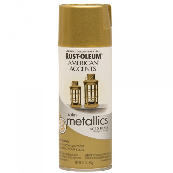 Фото Краска american accents с эффектом состаренного металла (цвет: натёртое золото), спрей 0,34кг
