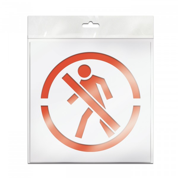 Фото Трафарет проход запрещен 20х20 см