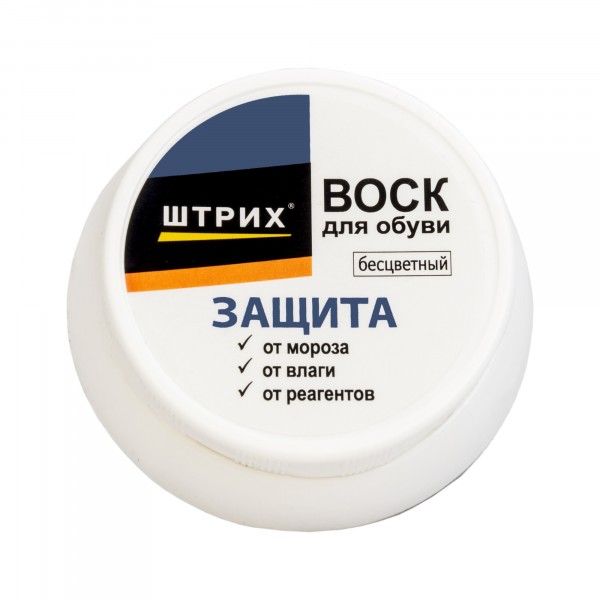 Фото Воск для обуви 50мл бесцветный штрих 91223618