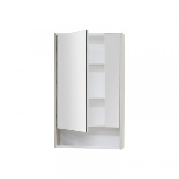 Фото Шкаф зеркальный акватон рико 65см белый/ясень фабрик 1a215202rib90