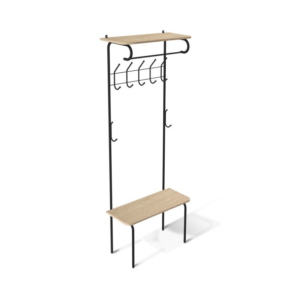 Фото Вешалка sheffilton sht-hw1 черный муар/дуб беленый