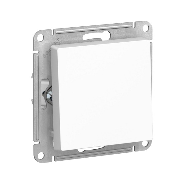 Фото Выключатель 1-клавишный atlasdesign сх.1 10ах механизм белый atn000111